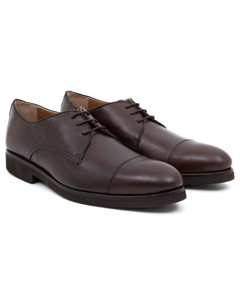 Derbies en Cuir Frak marron