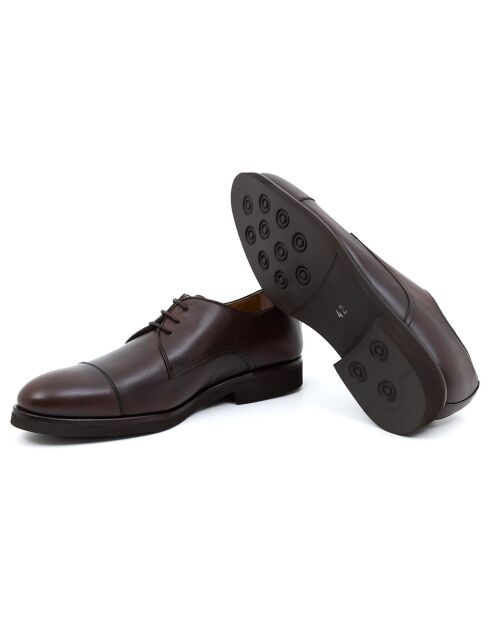Derbies en Cuir Frak marron