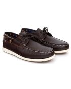 Chaussures Bateau en Cuir Genova marron