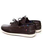 Chaussures Bateau en Cuir Genova marron
