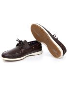 Chaussures Bateau en Cuir Genova marron