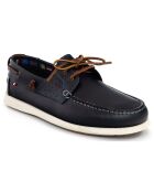 Chaussures Bateau en Cuir Genova bleues
