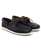 Chaussures Bateau en Cuir Genova bleues