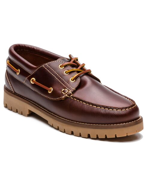 Chaussures Bateau en Cuir Kelen marron clair