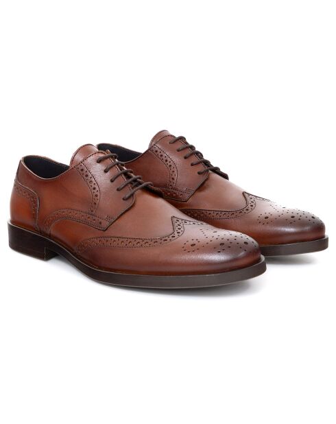 Derbies en Cuir Kernol marron clair