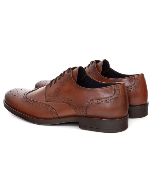 Derbies en Cuir Kernol marron clair