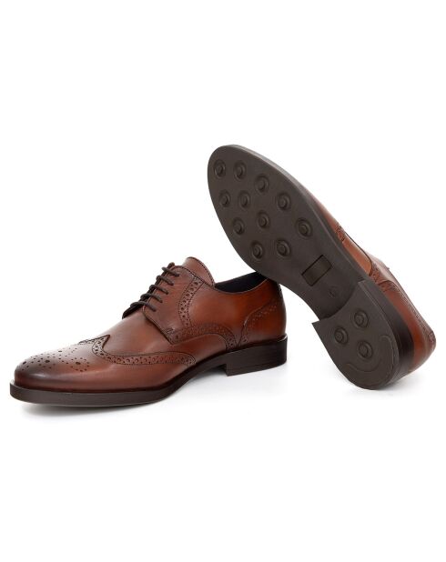 Derbies en Cuir Kernol marron clair