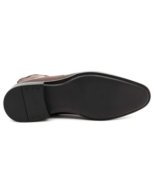 Boots en en Cuir Luviano marron clair