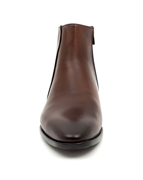 Boots en en Cuir Luviano marron clair