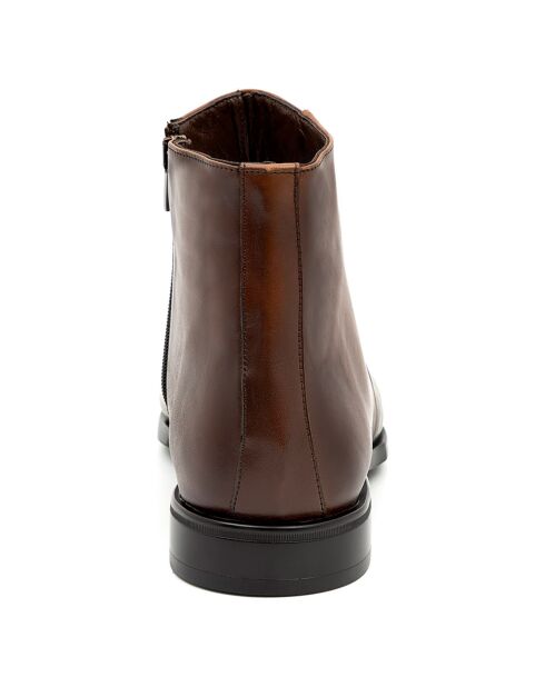 Boots en en Cuir Luviano marron clair