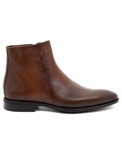 Boots en en Cuir Luviano marron clair