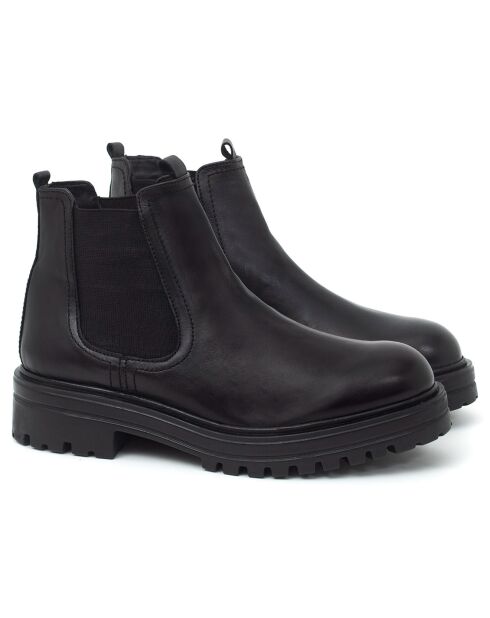 Boots en en Cuir Nelisage noires