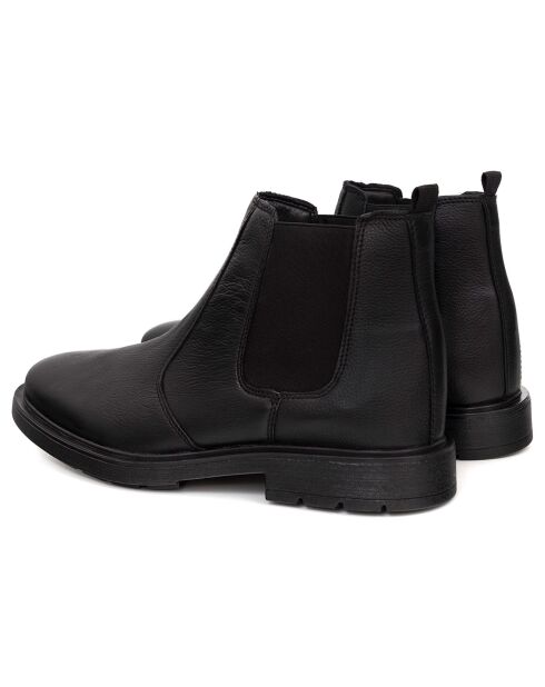 Boots en en Cuir Nesmen noires