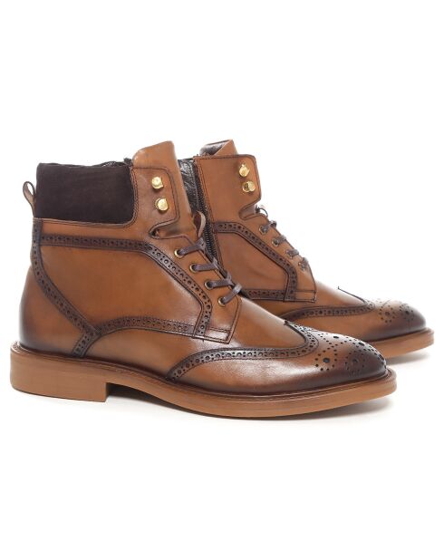 Boots en en Cuir Nistal marron clair