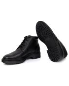 Plutmen zwarte leren laarzen