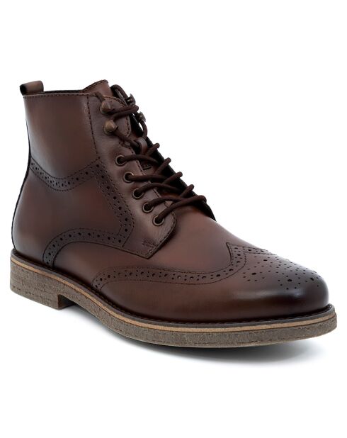 Boots en en Cuir Portman marron