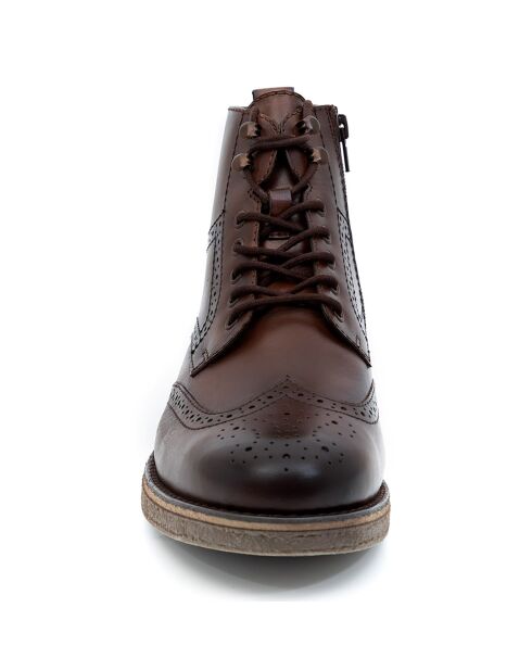 Boots en en Cuir Portman marron