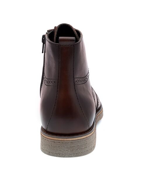 Boots en en Cuir Portman marron