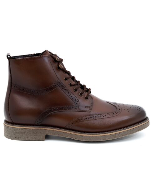 Boots en en Cuir Portman marron