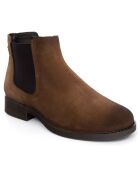 Boots en Cuir de Velours Salner beiges