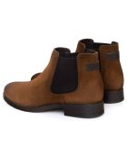 Boots en Cuir de Velours Salner beiges