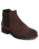 Boots en Cuir de Velours Salner beiges
