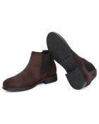 Boots en Cuir de Velours Salner beiges