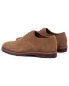 Derbies en Cuir de Velours Santoni camel
