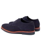 Derbies en Cuir de Velours Santoni bleues