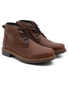 Boots en Cuir de Velours Saulo marron