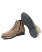Boots en Cuir de Velours Segomen beiges