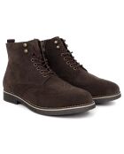 Boots en Cuir de Velours Segomen marron