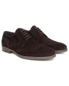 Derbies en Cuir de Velours Sernol marron