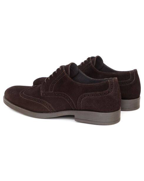 Derbies en Cuir de Velours Sernol marron