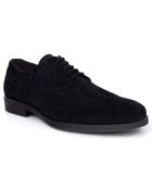 Derbies en Cuir de Velours Sernol bleues