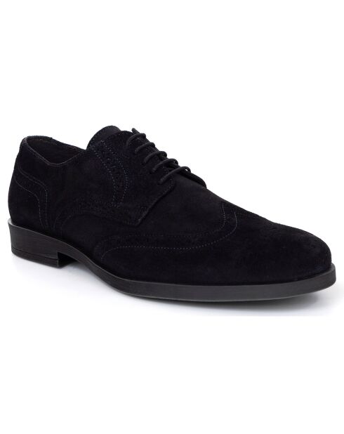 Derbies en Cuir de Velours Sernol bleues