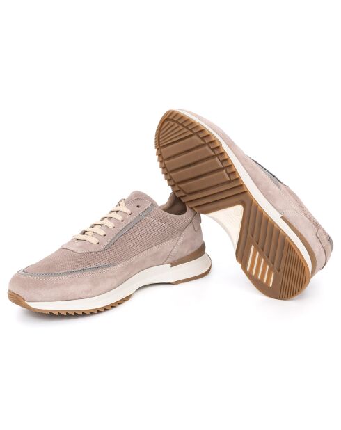 Chaussures Sport en Cuir de Velours Solner grises