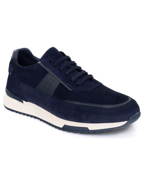 Chaussures Sport en Cuir de Velours Solner bleues