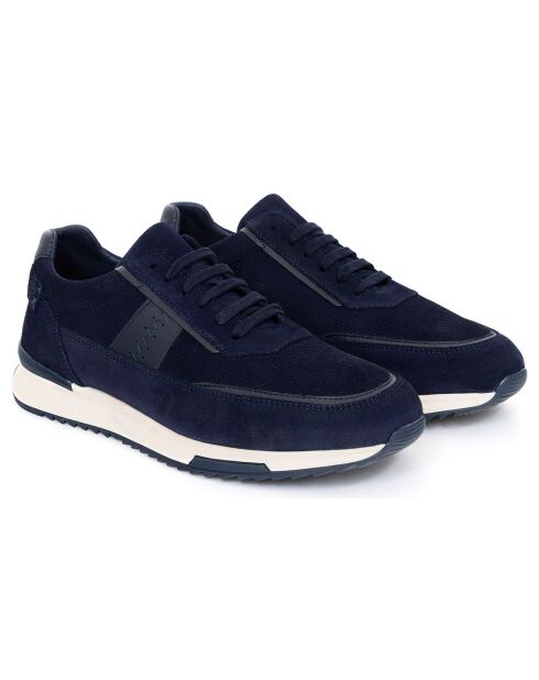 Chaussures Sport en Cuir de Velours Solner bleues
