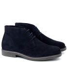 Boots en Cuir de Velours Solun bleues