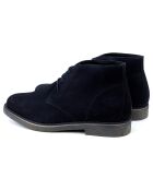 Boots en Cuir de Velours Solun bleues