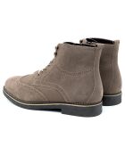 Boots en Cuir de Velours Gris Sulmira grises