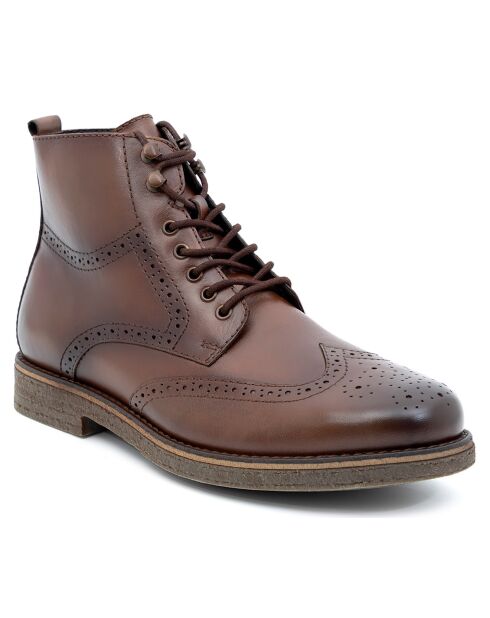 Boots en en Cuir Ulmira marron clair