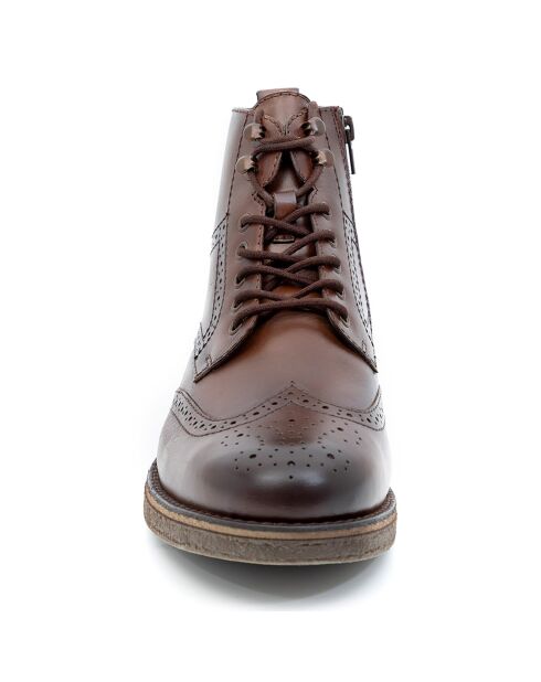 Boots en en Cuir Ulmira marron clair