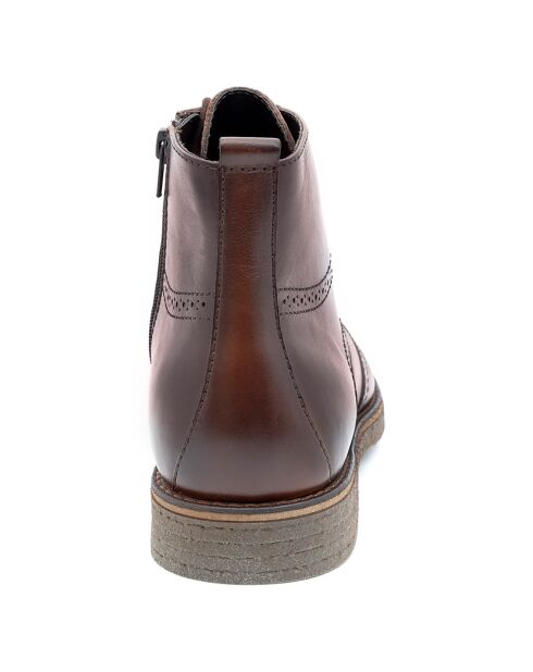 Boots en en Cuir Ulmira marron clair