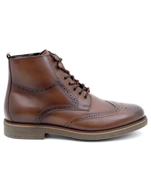 Boots en en Cuir Ulmira marron clair