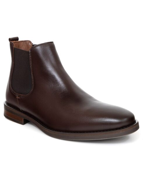 Boots en en Cuir Valner marron