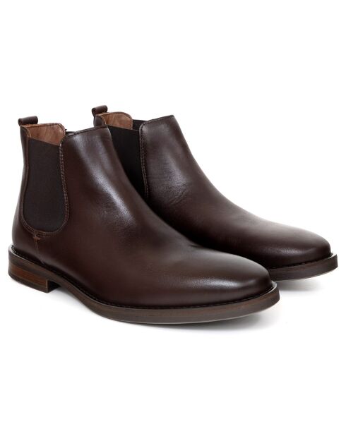 Boots en en Cuir Valner marron
