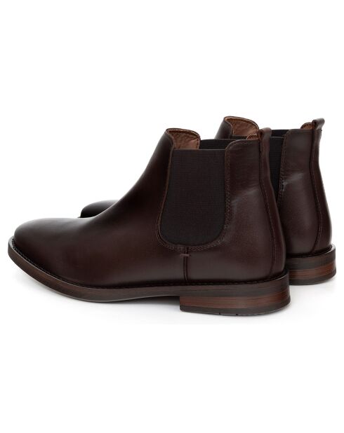Boots en en Cuir Valner marron