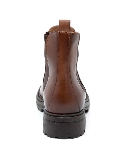 Chelsea Boots en Cuir Yuren marron clair